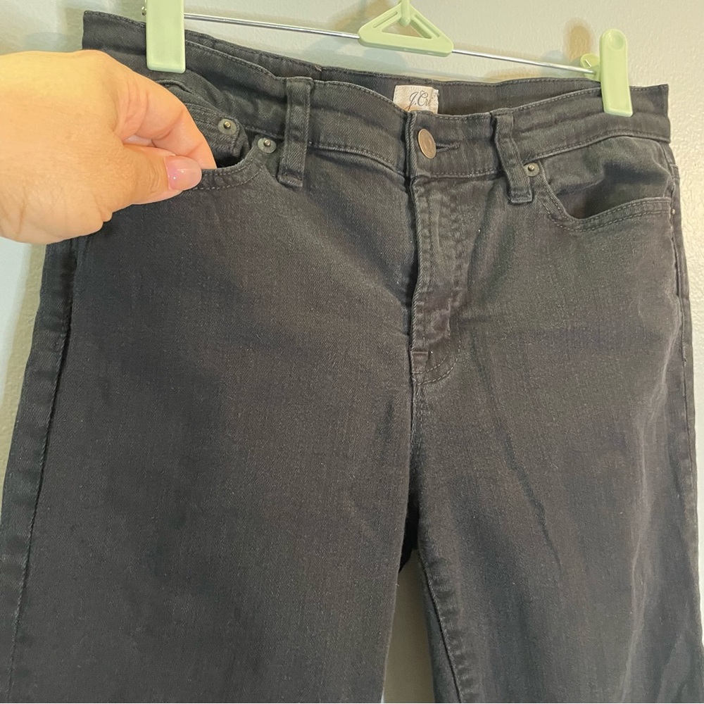 J CREW 8" stretchy toothpick jean in true black SZ/29 - Picture 4 of 9